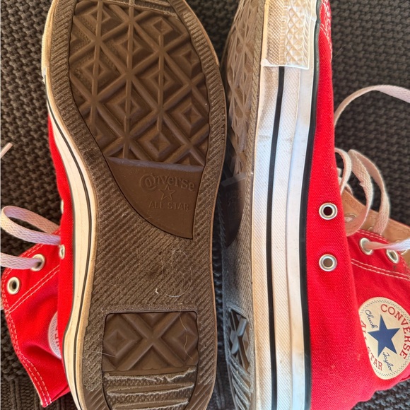 Converse Adult Red High-Top Sneakers - Picture 6 of 7